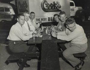 Enjoying Some Cooks Beer