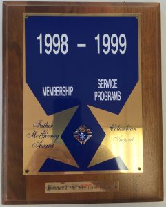 McGivney---Columbian-Award-1998-1999